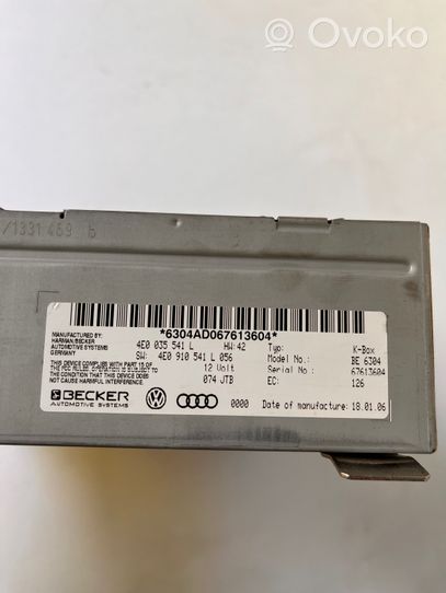 Audi A8 S8 D3 4E Radija/ CD/DVD grotuvas/ navigacija 4E0035541L