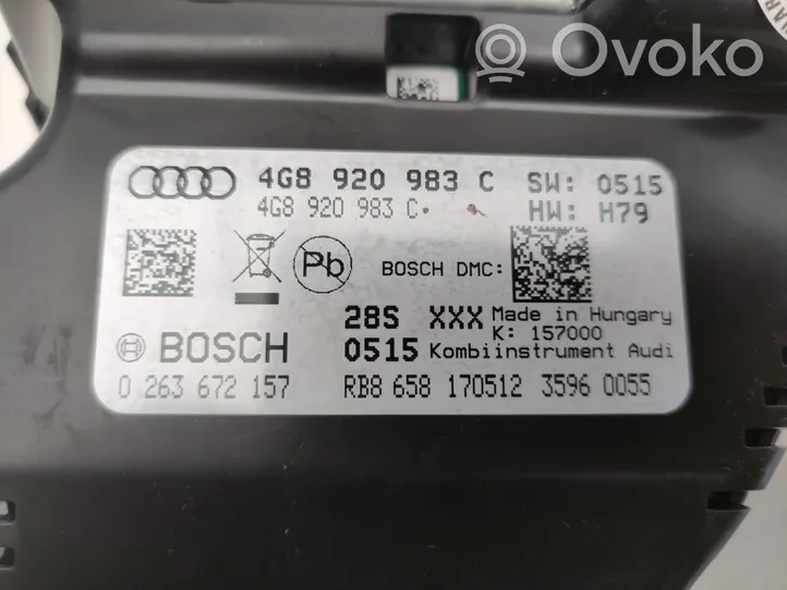 Audi A7 S7 4G Compteur de vitesse tableau de bord 4G8920983C