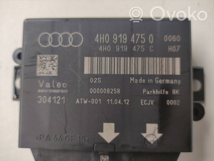 Audi A6 C7 Pysäköintitutkan (PCD) ohjainlaite/moduuli 4H0919475C