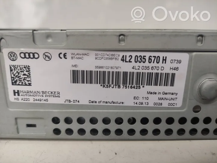 Audi Q7 4L Panel / Radioodtwarzacz CD/DVD/GPS 4L2035670D