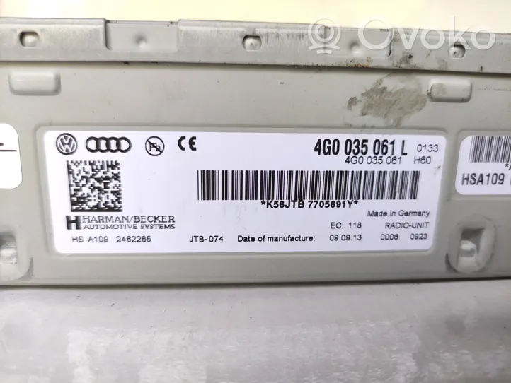 Audi Q7 4L Radio/CD/DVD/GPS-pääyksikkö 4G0035061L