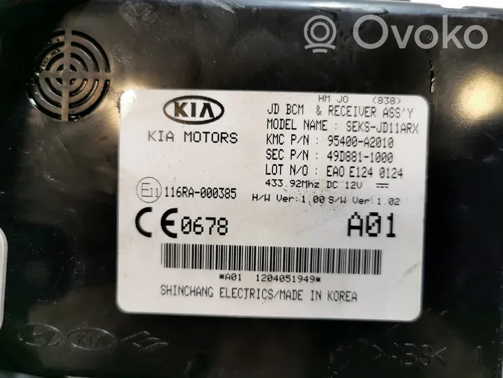 KIA Ceed Inne komputery / moduły / sterowniki 95400A2010