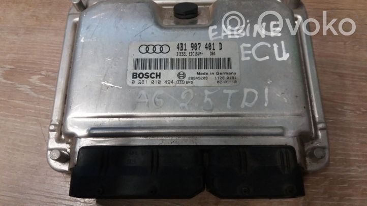 Audi A6 S6 C5 4B Блок управления двигателем ECU 0281010494