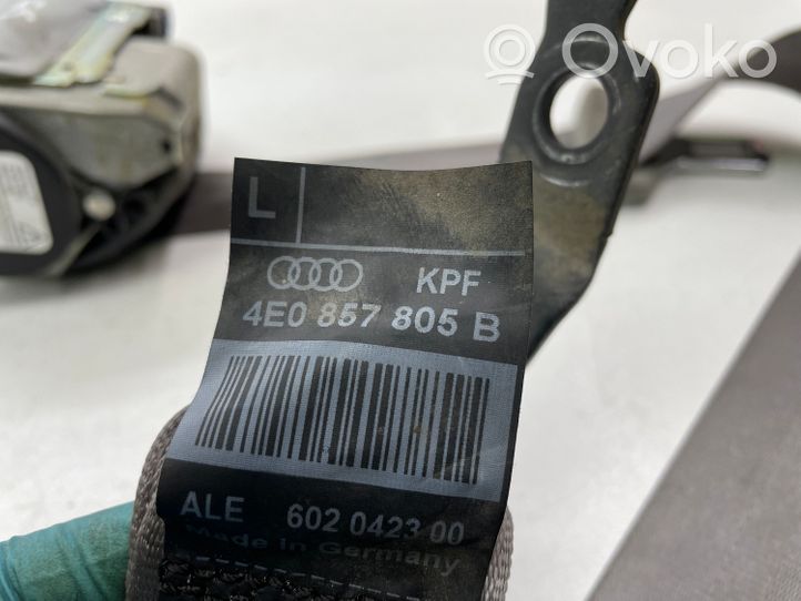 Audi A8 S8 D3 4E Takaistuimen turvavyö 4E0857805B