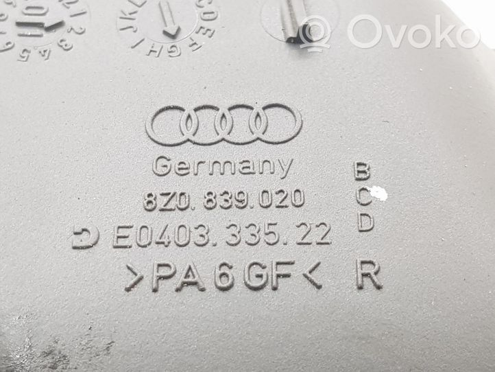 Audi A2 Poignée intérieure de porte arrière 8Z0839020