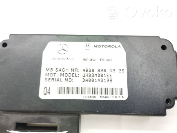 Mercedes-Benz CLK A209 C209 Telefono valdymo blokas A2308204226