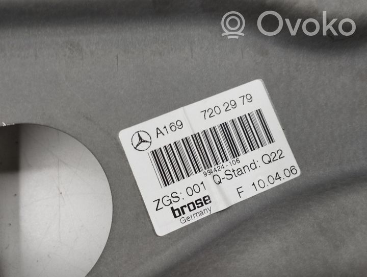 Mercedes-Benz B W245 Mechanizm podnoszenia szyby przedniej bez silnika A1697202979