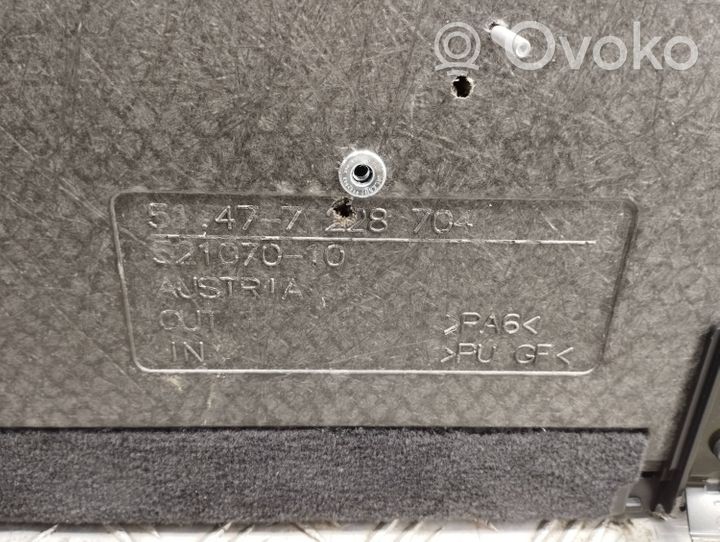 BMW 5 F10 F11 Trunk/boot floor carpet liner 7228704