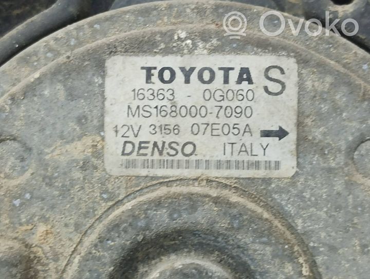 Toyota Avensis T250 Jäähdyttimen jäähdytinpuhallin 163630G060