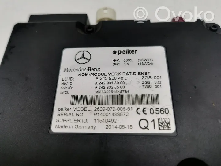 Mercedes-Benz CLS C218 X218 Sterownik / Moduł sterujący telefonem A2429004801