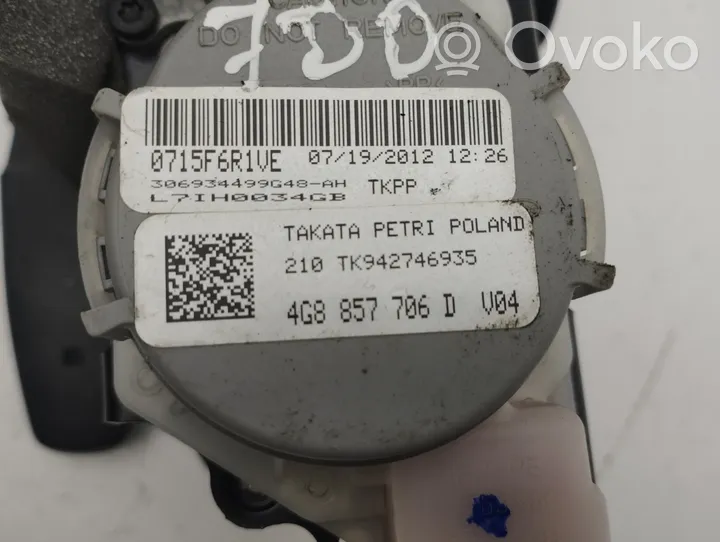 Audi A7 S7 4G Etuistuimen turvavyö 4G8857706D