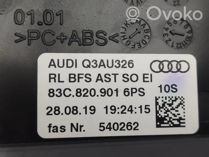 Audi Q3 F3 Kojelaudan sivutuuletussuuttimen kehys 83C820901