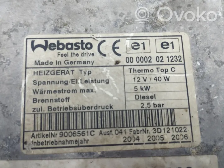 BMW 7 E65 E66 Автономный нагрев (Webasto) 000002021232