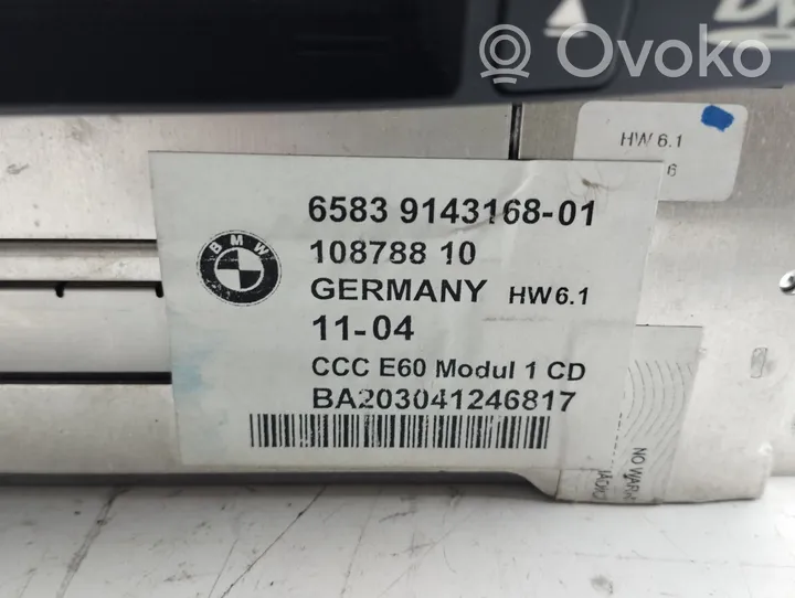BMW 5 E60 E61 Unità principale autoradio/CD/DVD/GPS 9143168