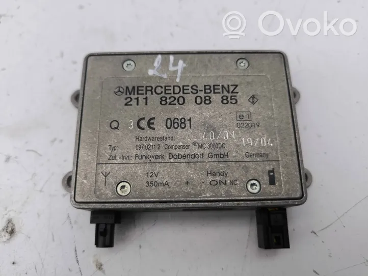 Mercedes-Benz E W211 Module unité de contrôle d'antenne 2118200885