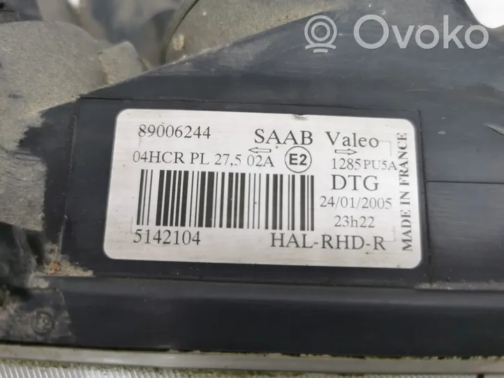 Saab 9-5 Phare frontale 89006244