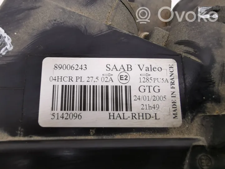 Saab 9-5 Передняя фара 89006243
