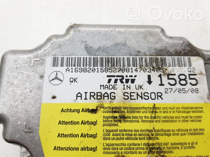 Mercedes-Benz B W245 Module de contrôle airbag A1698201585