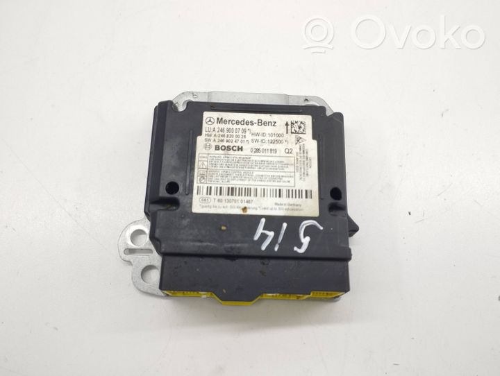 Mercedes-Benz B W246 W242 Module de contrôle airbag A2468200026