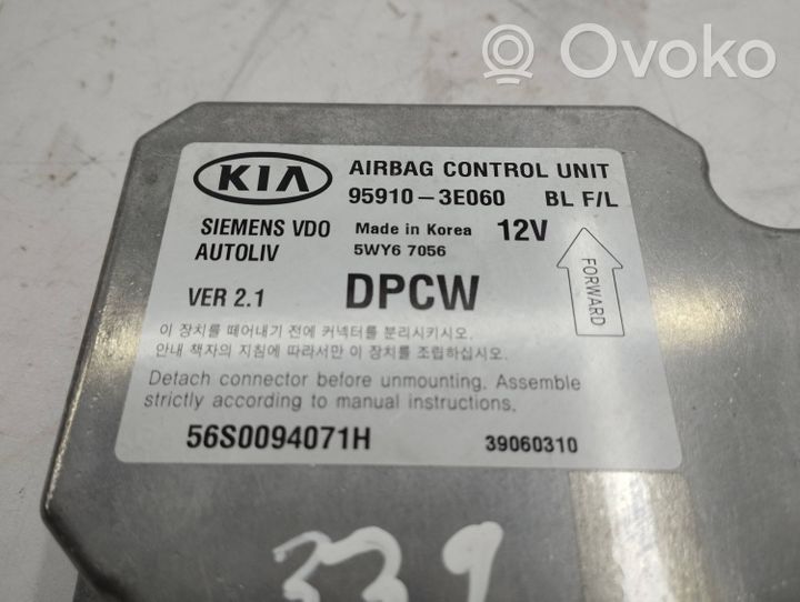 KIA Sorento Module de contrôle airbag 959103E060