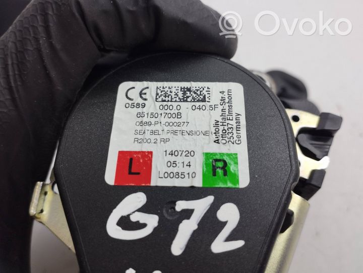 Nissan Juke II F16 Pas bezpieczeństwa fotela tylnego 61559741