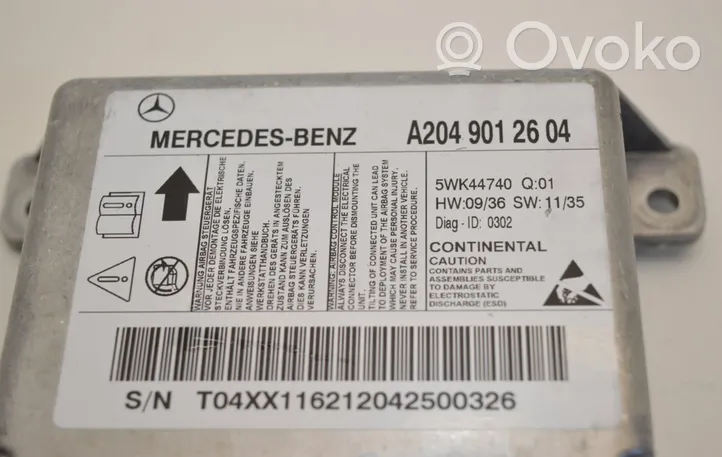 Mercedes-Benz C W204 Sterownik / Moduł Airbag 5WK44740