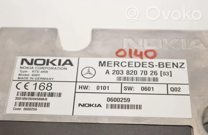 Mercedes-Benz CL C215 Sterownik / Moduł sterujący telefonem A2038207026