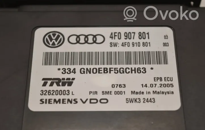 Audi A6 S6 C6 4F Modulo di controllo del freno a mano 5WK32443