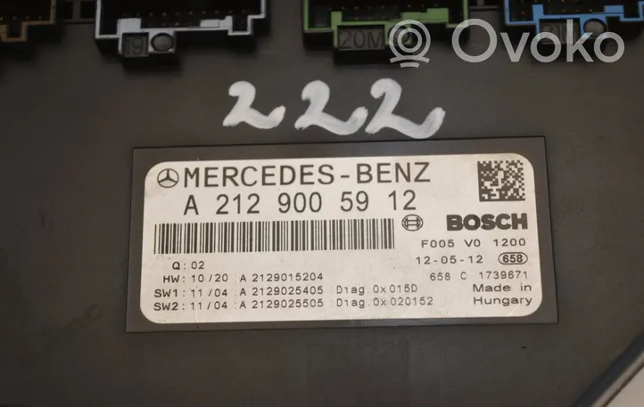 Mercedes-Benz C W204 Saugiklių dėžė (komplektas) A2129005912