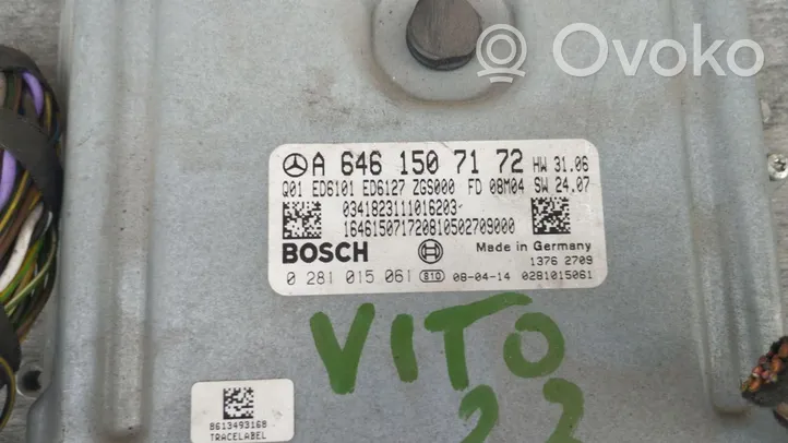 Mercedes-Benz Vito Viano W638 Centralina/modulo motore ECU A6461507172