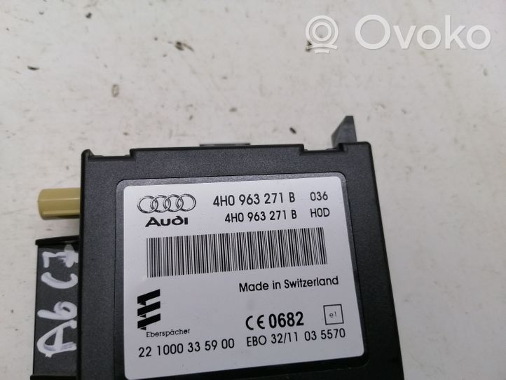 Audi A6 S6 C7 4G Auxiliary heating control unit/module 4H0963271B