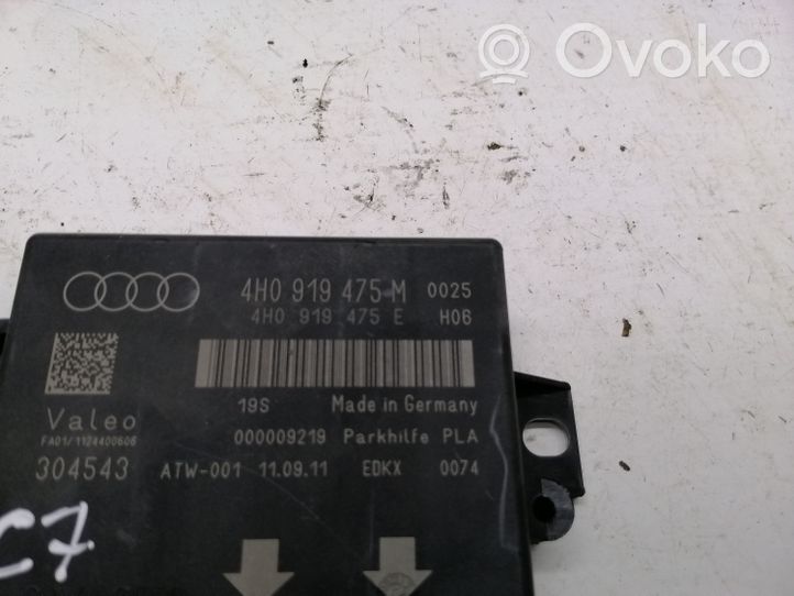 Audi A6 S6 C7 4G Pysäköintitutkan (PCD) ohjainlaite/moduuli 4H0919475M