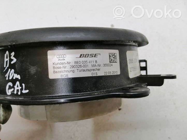 Audi A3 S3 A3 Sportback 8P Altoparlante portiera posteriore 8E0035411B