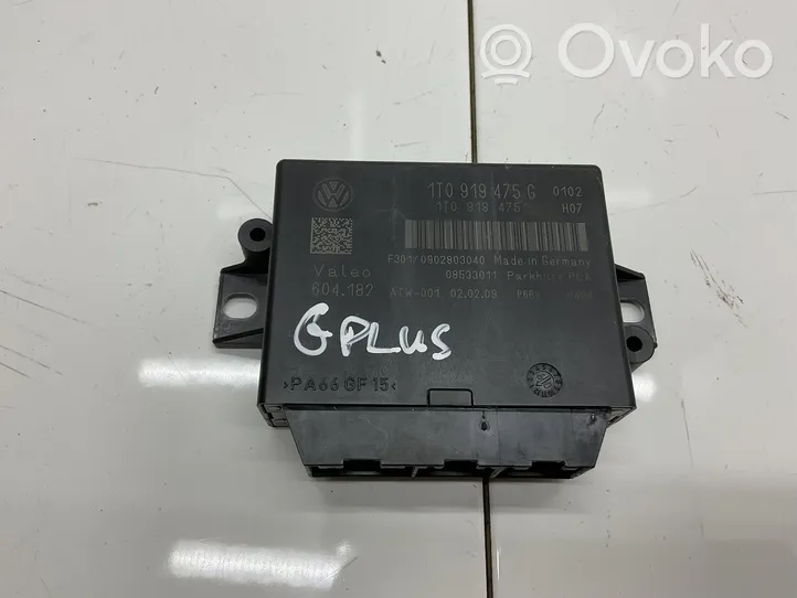 Volkswagen Golf Plus Unité de commande, module PDC aide au stationnement 1T0919475G