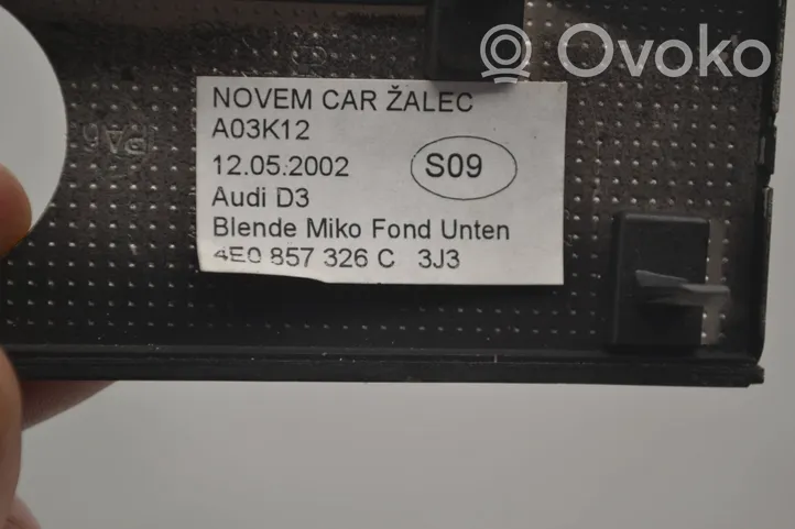 Audi A8 S8 D3 4E Cornice accendisigari posteriore 4E0857326C