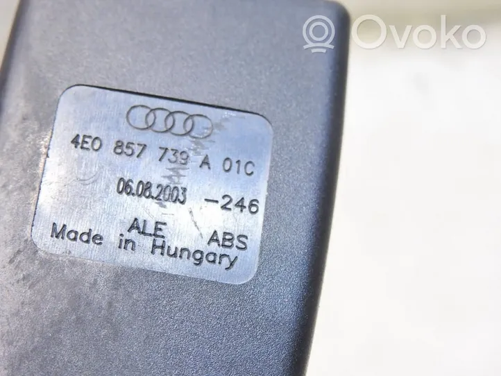 Audi A8 S8 D3 4E Boucle de ceinture de sécurité arrière 4E0857739A