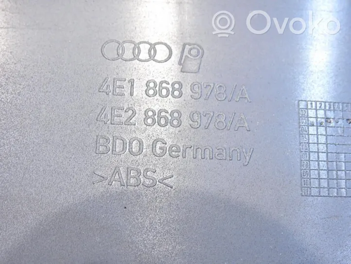 Audi A8 S8 D3 4E Etuoven säilytystasku/laatikko 4E1868978A