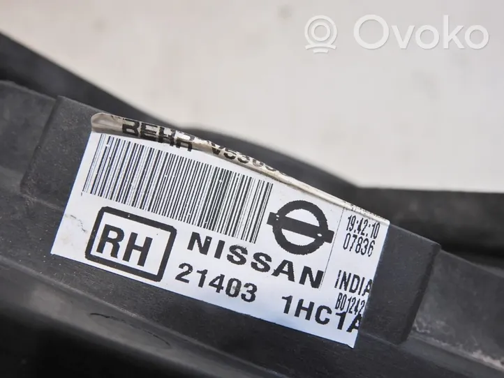 Nissan Micra Elektryczny wentylator chłodnicy 214031HC1A