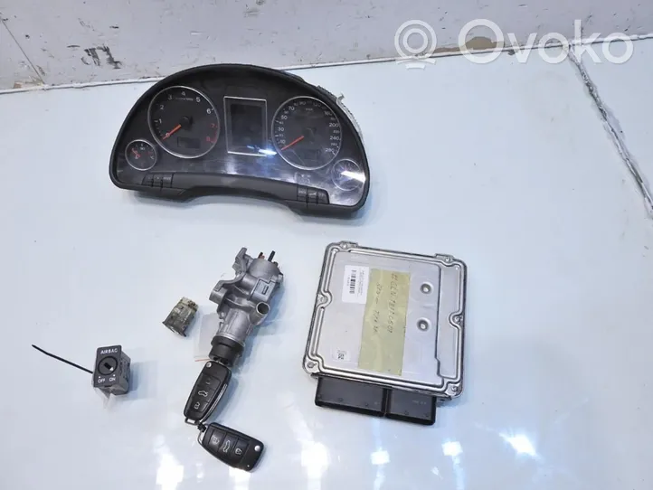 Audi A4 S4 B7 8E 8H Engine ECU kit and lock set 8E0910115Q