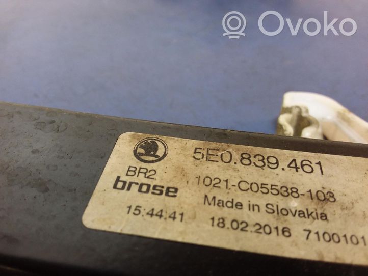 Skoda Octavia Mk3 (5E) Elektryczny podnośnik szyby drzwi tylnych 5E0839461