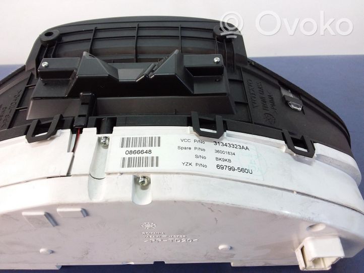 Volvo S60 Tachimetro (quadro strumenti) 31343323AA