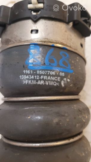 BMW 3 F30 F35 F31 Tube d'admission de tuyau de refroidisseur intermédiaire 8507706