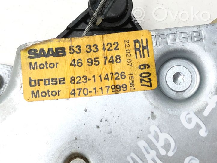 Saab 9-5 Elektryczny podnośnik szyby drzwi tylnych 4695748