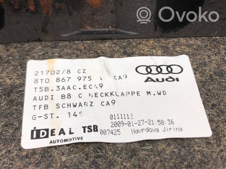 Audi A5 8T 8F Garniture de hayon 8T0867975