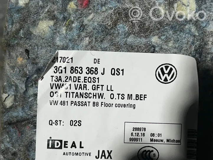 Volkswagen PASSAT B8 Dywan wewnętrzny 3G1863368J