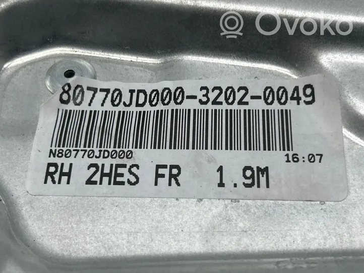 Nissan Qashqai Mécanisme de lève-vitre avec moteur 80770JD000