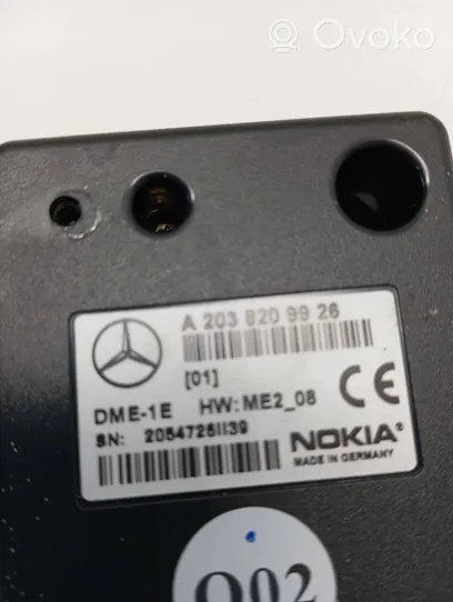 Mercedes-Benz S W220 Puhelimen käyttöyksikkö/-moduuli A2038209926