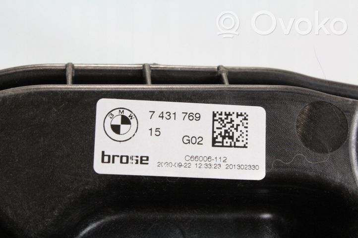 BMW X4 G02 Mécanisme de lève-vitre avant sans moteur 7431769