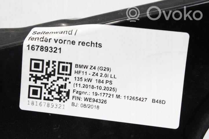 BMW Z4 g29 Parafango 