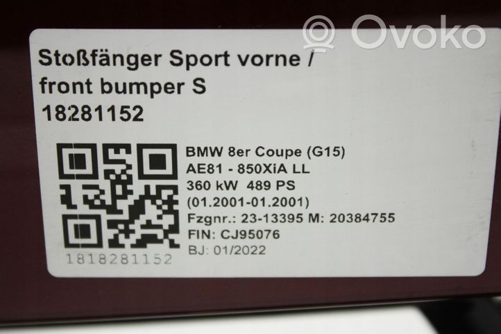 BMW 8 G15 Etupuskuri 